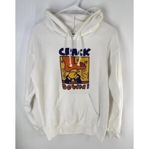 keith haring hoodie Sweatshirt Hooded Men’s Small Crack Down Art Illustration